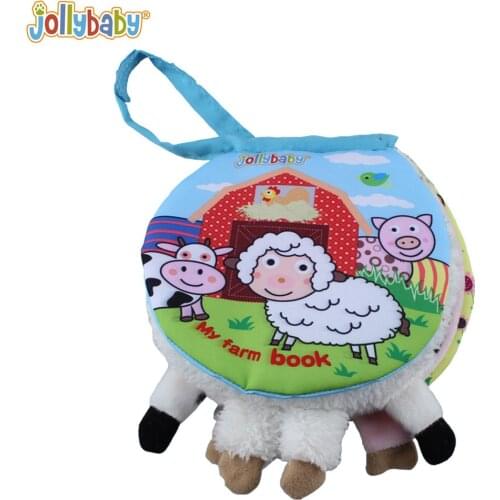 Jollybaby Animal cloth book Activity Book Baby Toy Cloth Development Books Learning & Education Unfolding Books