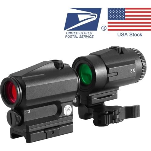 Sparc 1X22 Collimator Holographic 3X Magnification Sight Red Dot Reflex Sight 20Mm Rail Mounts 558 Airsoft Snipe Rifle AR-15