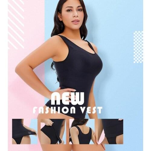 Women Waist Body Shaper Reasonable Elastic Braid Design Shapewear Tank Top Slimming Underwear Camisole Compression Corset