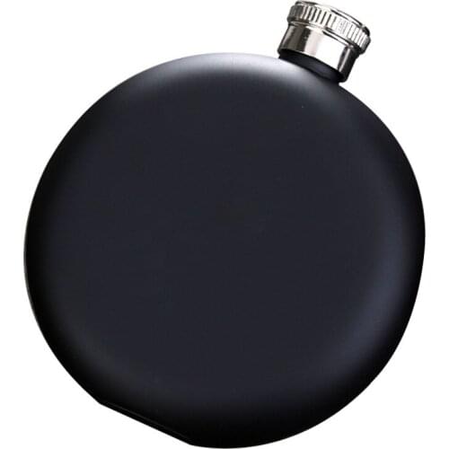 5 OZ Stainless Steel Hip Flask Round Personalized Metal Wine Customizable Logo Exquisite And Elegant Gift Household Bar Utensil