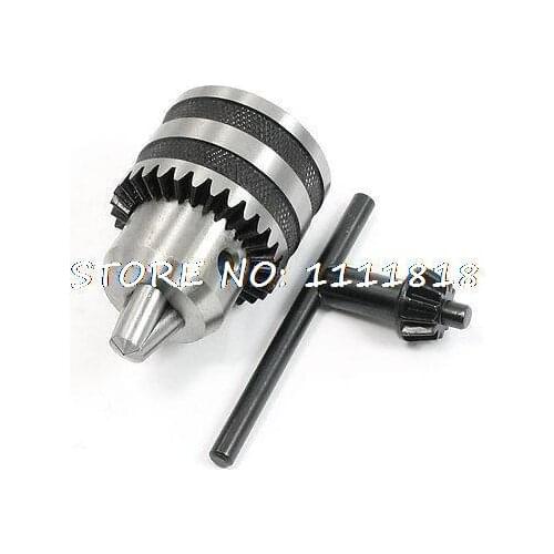 Metal 1.5-10mm Capacity B12 Mount Electric Drill Chuck w Key Tool