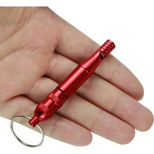 Aluminum alloy multifunctional whistle emergency survival whistle first aid medicine sealed warehouse keychain camping outdoor
