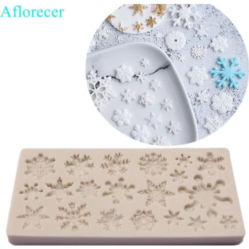 Fashion Snowflake Forms DIY Silicone Baking Cake Molds Christmas Xmas Snowflake Shape Cake Molds