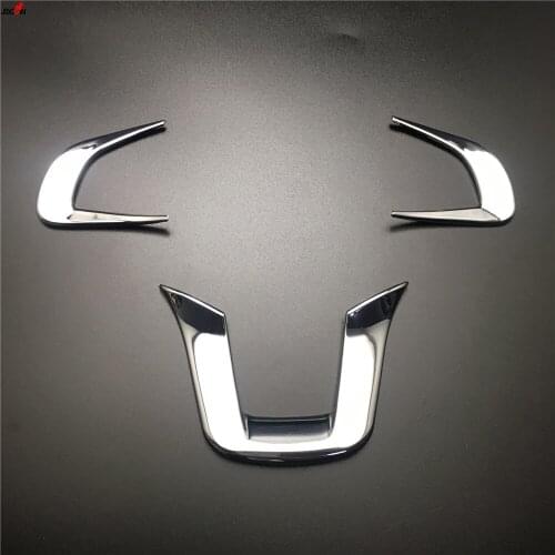 3pcs ABS Interior Steering Wheel Cover Trim for Volkswagen VW Golf 7 MK7 2014- 2017 Automatic Sedan