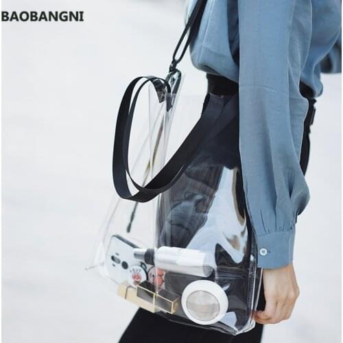 New Transparent Bag for Women Clear Shoulder Bag Female Handbags Women Versatile Messenger Bag Shoulder Fashion Bag
