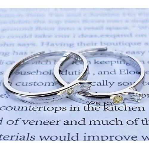 Finger Jewelry Couple Hand Rings Anime Cosplay Open Rings Adjustable Statement Women Party Wedding Fashion Silver Color Elegant
