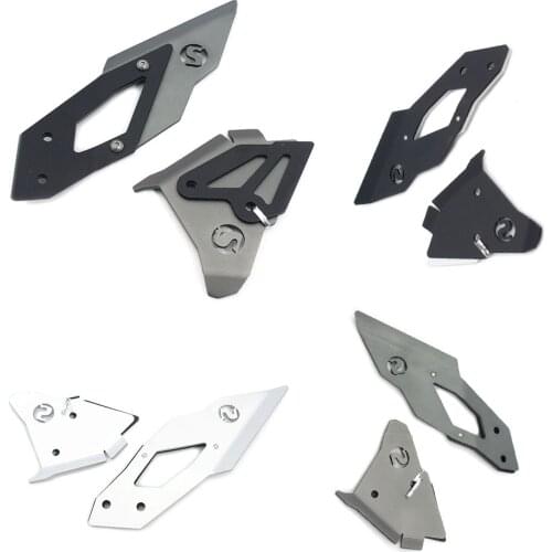 Foot Peg Heel Plate Guard Footrest Pedal For F800GS ADV F650 F700GS Motorcycle Aluminum Alloy