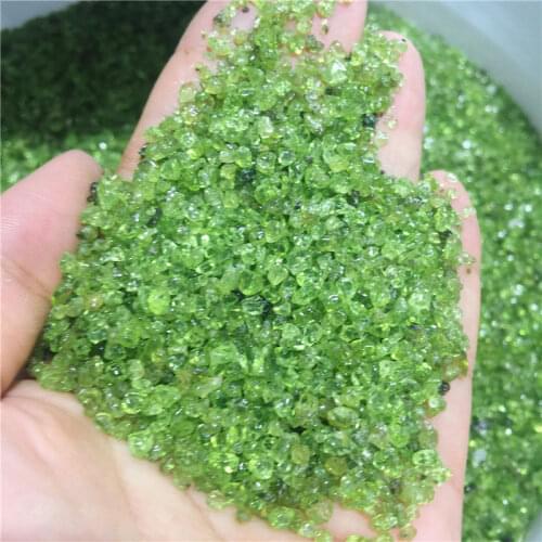 100g Natural Peridot Olivine Quartz Crystal Stone Rock Chips Lucky Healing natural stones and minerals