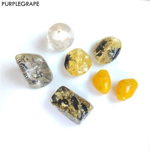 PURPLEGRAPE DIY handmade jewelry earrings necklace bracelet accessories geometry irregular perforation resin material 4 pieces