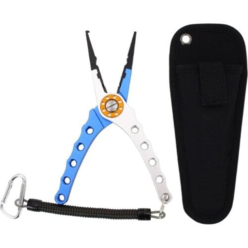 Cutthroat Fishing Pliers Aluminum Alloy Fishing Tools Saltwater Resistant Fishing Gear Tungsten Carbide Cutters