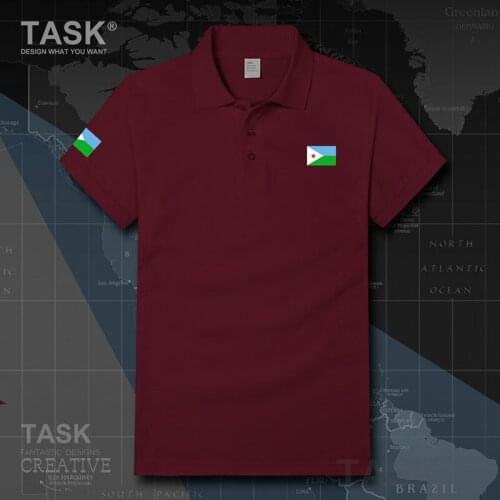 Navy Djibouti DJI Djiboutian DJ Army Tactical Military short sleeve Polo shirt mens High Quality Turn-down Collar sweatshirt