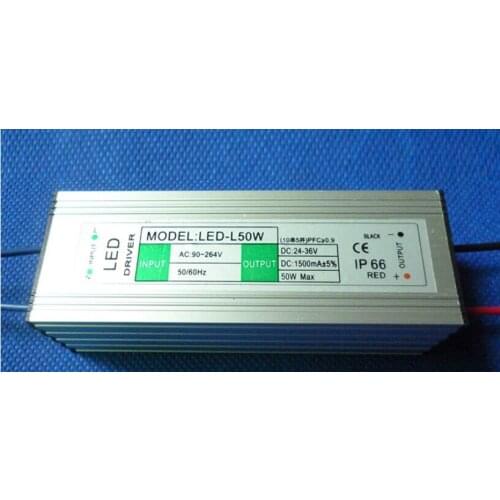 New LED driver input AC 90-264 V 50W 10S5P 1500mA waterproof constant current power high PF Isolated output DC 24-36 V