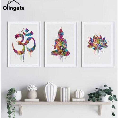 Vivid Buddha Canvas Poster Abstract Colorful Graffiti Wall Art Pictures One Piece Canvas Painting Living Room Home Decoration
