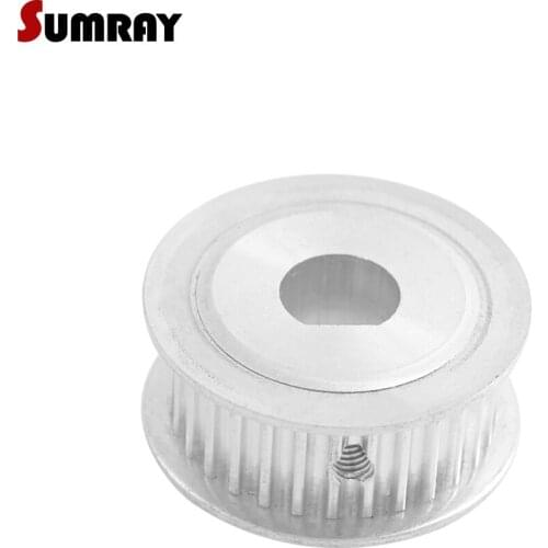 SUMRAY 3M D type Timing Pulley 35T CNC Belt Pulley 6*5/8*7/10*9mm bore 11/16mm width D type Aluminium Motor Pulley