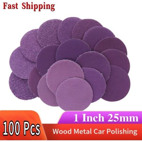 1 Inch/25mm Sanding Discs Wet Dry 60-10000 Grit Sandpaper Hook Loop aluminum oxide For Drill Grinder Rotary Tools