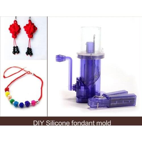 1Set Hand-operated Weaver Knitter Embellish Knit Spool Winder Machine DIY Necklace Pendants Bracelets Jewelry Tools