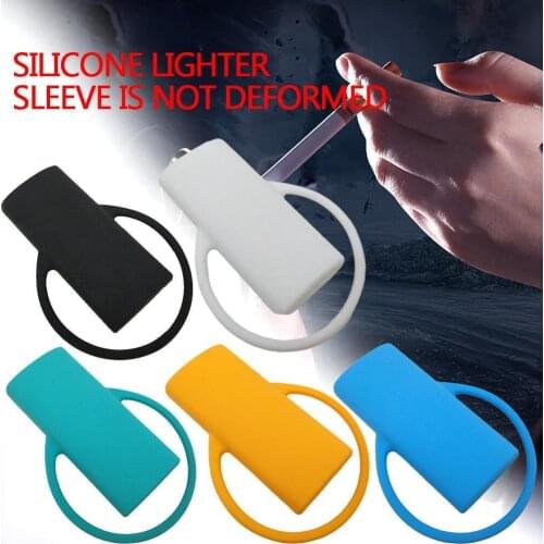 1PCS Silicone Gas Lighter Sleeve Cigarette Accessorie Silicone New Case Cover Silicone Portable Protective 59mm*26mm J9U0