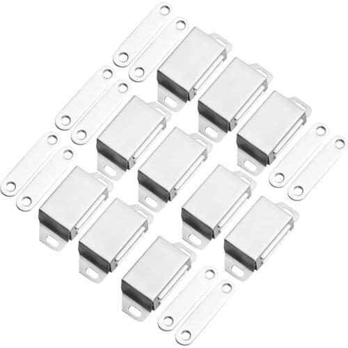 10Pcs Stainless Steel Magnetic Cabinet Catches Cupboard Wardrobe Magnetic Cabinet Latch Catches Stoppers