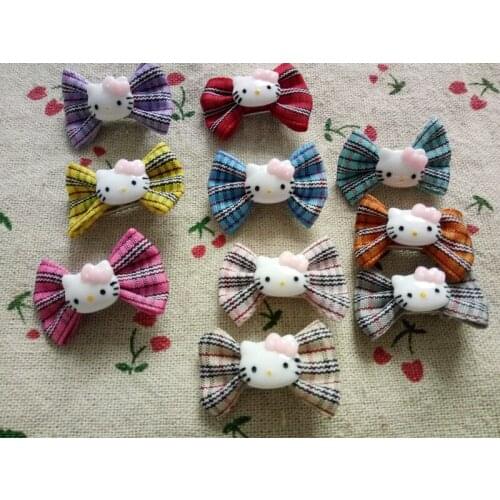 2016 100PC/Lot Cute Handmade Kitty Dog Cat Hair Clips Pet Hair Accessories Grooming Bows Hairpin Supplies