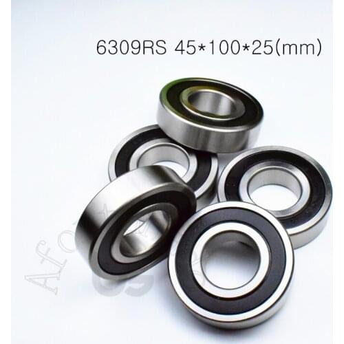 6309RS 45*100*25(mm) 1piece bearing abec-5 rubber sealed bearing Thin wall bearing 6309 chrome steel bearing