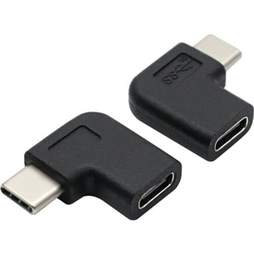90 Degree USB Charging Extension Cable Adapter USB3.1 M/F Right Angle 2Pcs