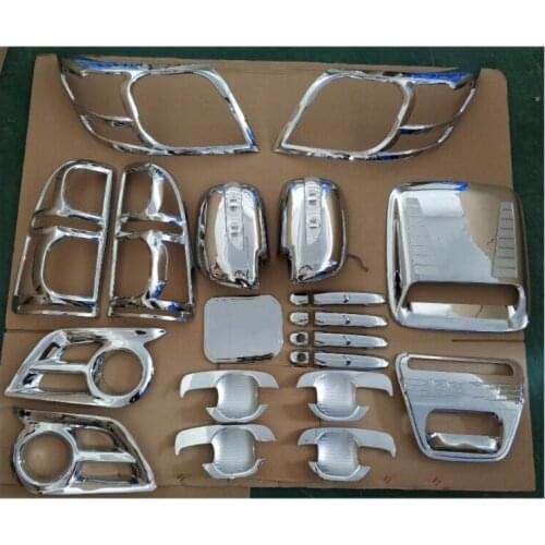 23PCS ABS Chrome plated trim accessories Car exterior refit is special Mirror cover For Toyota Hilux Vigo 2011 2012 2013 2014