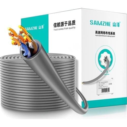 SAMZHE Cat 5E Home Decoration work Low-Smoke Zero-Halogen Anti-rat ant comprehensive functional Ethernet cable 164ft/328ft/1000f