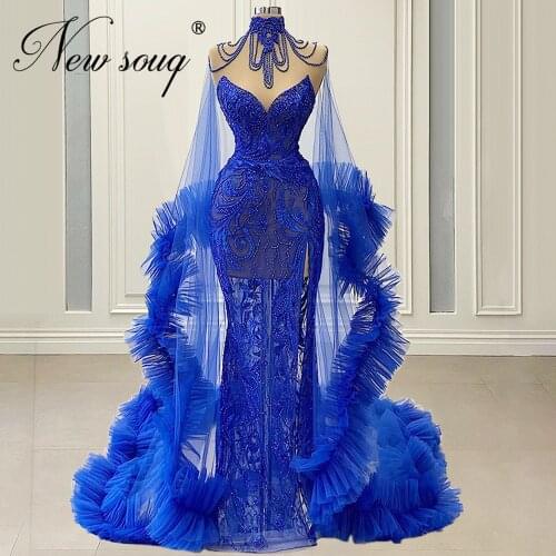 Kaftans See Through Long Evening Dresses For Women Vestido De Festa Abendkleider Formal Party Night Dubai Arabic Prom Dress 2020