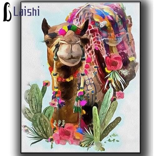 Full Square Round Diamond Painting Art Graffiti Camel Cactus Flower 5D DIY Diamonds Embroidery Kits mosaic Decorations Home