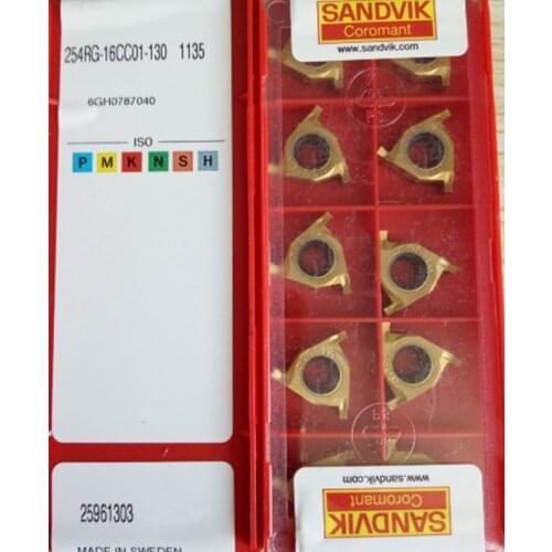 10PCS CARBIDE INSERT 254RG-16CC01-130 1135