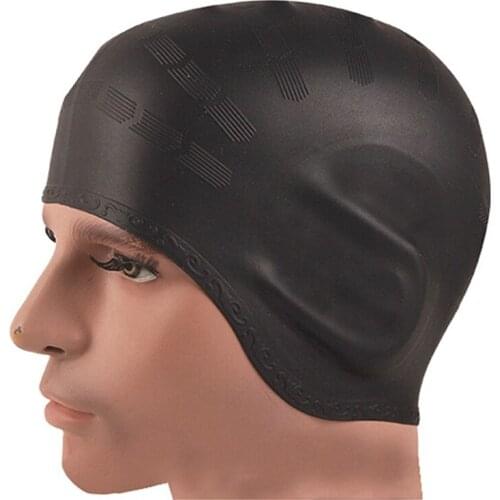 Summer Adults Swimming Caps Long Hair Waterproof Swim Pool Cap Ear Protect Large Natacion Silicone Diving swimming Hat