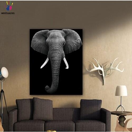 DIY colorings pictures by numbers with colors The elephant picture drawing painting by numbers framed Home