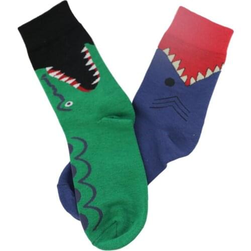 Shark Crocodile 3D Sock Men Women Cute Style Fashion Cartoon Animal Crew Socks