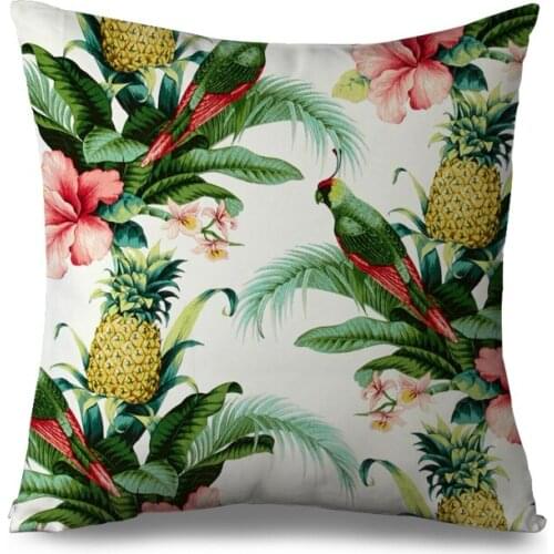 New customization Floral flower pillow cases decoration cotton linen canvas Protector Pillow Cover for home car sofa Decorative