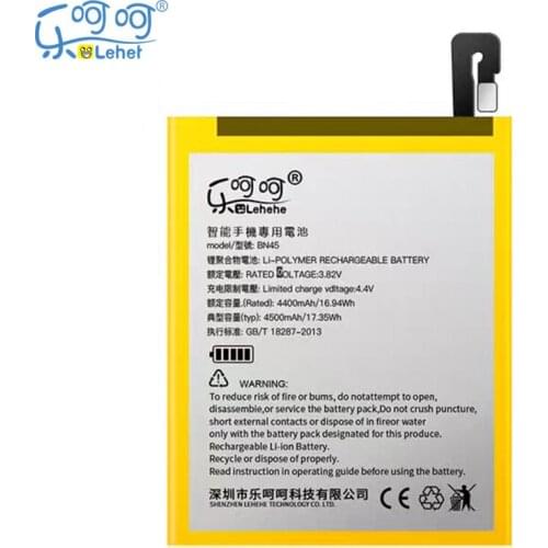 New LEHEHE BN45 Battery for Xiaomi Redmi Note 5 High Capacity Version 4500mAh Smartphone Replacement Bateria with Tools Gifts