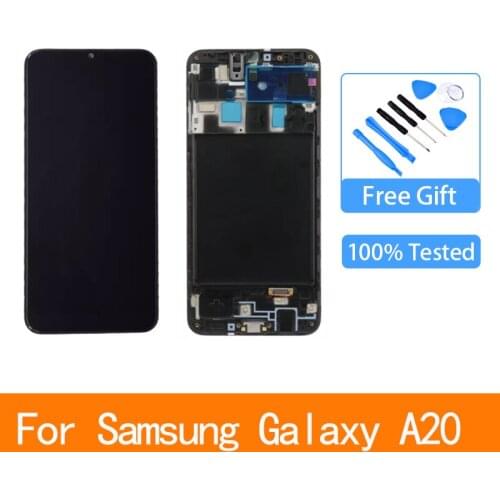 Original 6.4" LCD Display For Samsung Galaxy A20 A205 SM-A205F LCD Screen Touch Digitizer Assembly For Galaxy A20 Display