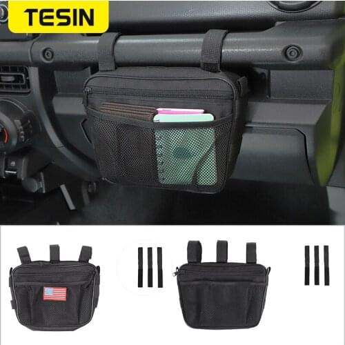 TESIN Stowing Tidying for Jeep Wrangler Car Copilot Armrest Storage Bag Organization For Jeep Wrangler TJ JK JL JT Accessories