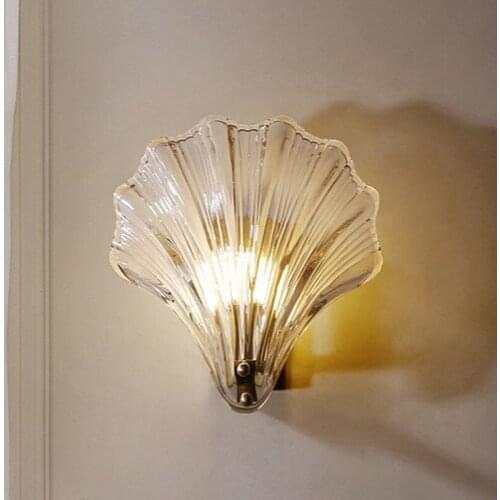 Simple Wall Decor Art Shell Wall Lamp Post-modern Designer Living Room Bedroom Bedside Lamps Creative Home Decor Led Wall Lights