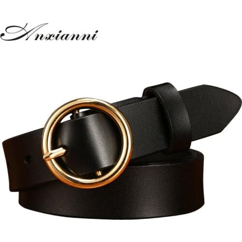 Womens pin buckle belt cow Genuine leather designer belt female high quality fashion ladies casual trend jeans belt
