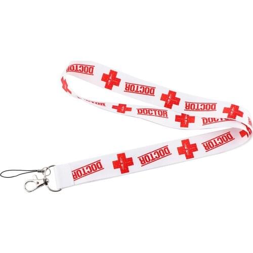 24pcs/lot MD734 Cartoon Lanyard For Keys Phone Strap Neck Strap Keychain Lanyards ID Badge Holder For Doctor Nurse