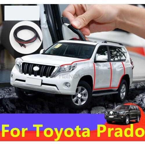 For Toyota Land Cruiser Prado 2010-2020 13pcs Car Rubber Seal Sound Insulation Weatherstrip Edge Trim Noise Insulation Car Door