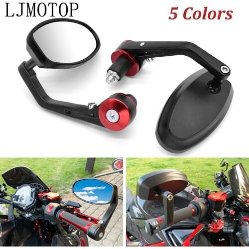 Universal Motorcycle Mirror 7/8" Handle Bar End Rearview Mirrors For Suzuki GSXR GSX-R 600 750 1000 K1 K2 K3 K4 K5 K6 K7 K8 K9