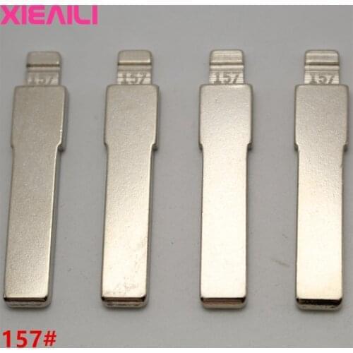 XIEAILI 100Pcs/lot For 157# Metal Blank Uncut Flip KD Remote Key Blade For Fiat SIP22 Blade S521