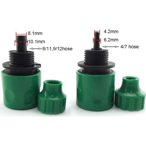 4/7mm 8/11mm Hose Barbed 4/7 Hose Quick Connectors Garden Water Tap Water Drip Irrigation Hose Coupling Gardening Tools