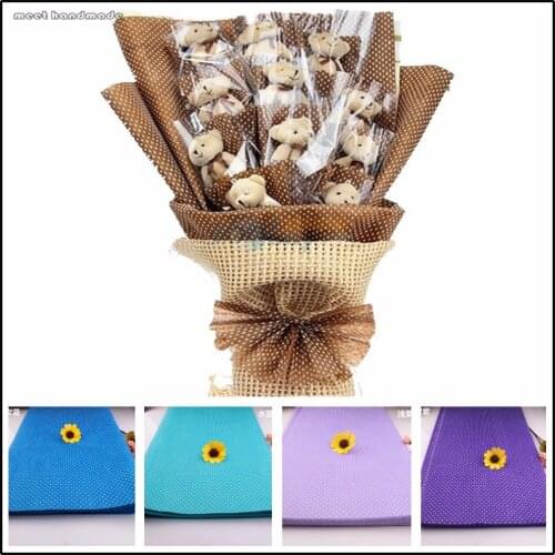 10pcs 60*60cm Craft Crepe Paper Creation Flower Color Tissue Paper Gift Floral Wrapping Packing Material florist supplies