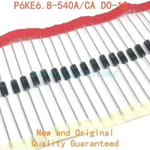 20pcs 600W DO-204AC TVS Diode DO-15 P6KE480A P6KE480CA P6KE510A P6KE510CA P6KE540A P6KE540CA
