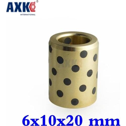 2021 Rushed Sale Brass Rolamentos Ball Bearing 6x10x20 Mm Linear Graphite Copper Set Bearing Bushing Oil Self-lubricating Jdb