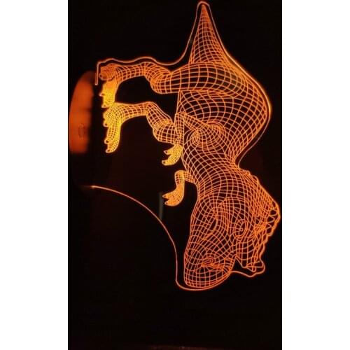 3D Lamp Jurassic Park Indominus Rex The Dinosaur Personalized for Bedroom Decoration Bright Base Atmosphere Led Night Light Lamp