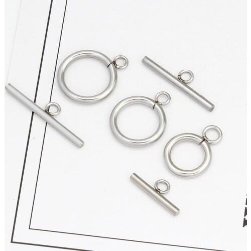 5Set/lot Stainless Steel OT Clasps Fashion Toggle Clasps Connector Buckles For Diy Bracelet Necklace Jewelry Making Accessories