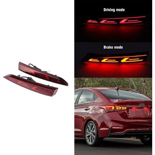 Car LED Rear Fog Lamp Bumper Light for Hyundai Solaris Accent 2017-2020